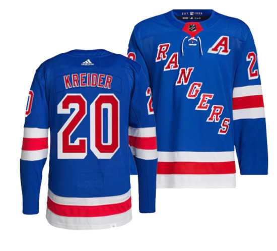 Men%27s New York Rangers #20 Chris Kreider Blue Stitched Jersey Dzhi->new york rangers->NHL Jersey